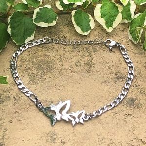 Stainless Steel Bracelet Butterfly Pendant  Women's Jewelry